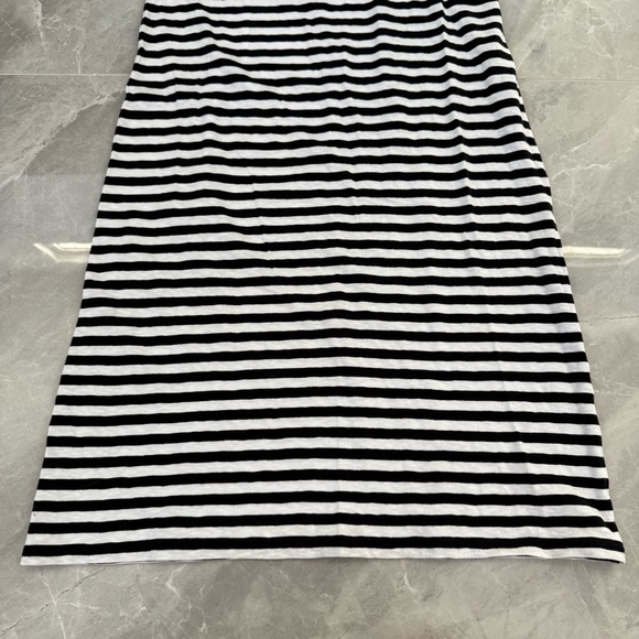 Women’s Talbots The Sleeve Knit Shift Striped Dress XS 100% Cotton Tie Sleeves - Picture 4 of 16